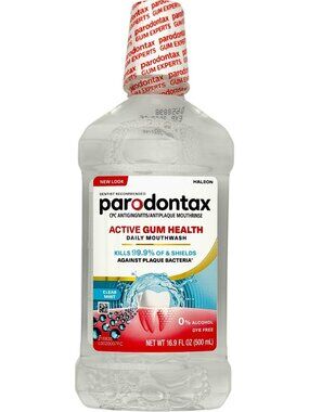 Parodontax Gum Health Mouthwash Clear Mint Alcohol Free 16.9 Fl Oz